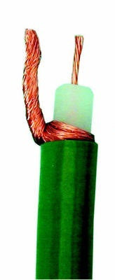 Cable coaxial 75 ohm souple vert ø10mm kx8 (100m) ex 54365 cables coaxiaux souples verts cablage ECLATS DESTOCKAGE