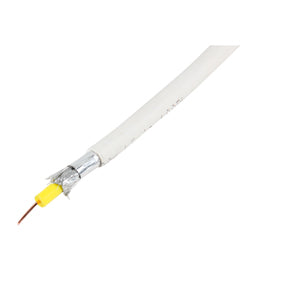 Cable coaxial blinde 75 ohm television sat video satellite rg6 100db 1m blanc 6,8 mm könig ECLATS DESTOCKAGE