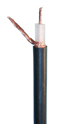 Cable coaxial radio 50 ohm multibrin noir ø9mm rg213 (le mètre) 50ohm rg213u.1 ECLATS DESTOCKAGE