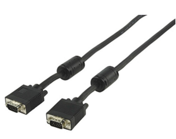 Cable cordon db15 noir vga mâle vers vga mâle cable 177/10 pour ecran moniteur video 10m konig ECLATS DESTOCKAGE