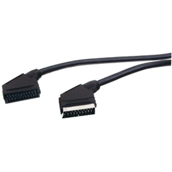 Cable cordon peritel 1.5 m fiche male femelle 21p coudé scart 40 ECLATS DESTOCKAGE