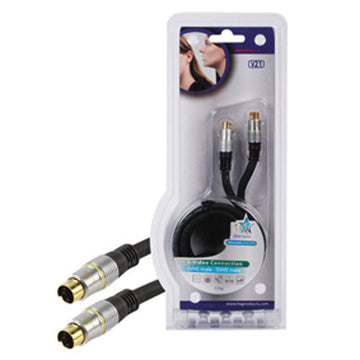 Cable cordon s vhs mâle vers s vhs mâle hqss2524/1.5 double blindage plaque or haute qualite hq ECLATS DESTOCKAGE