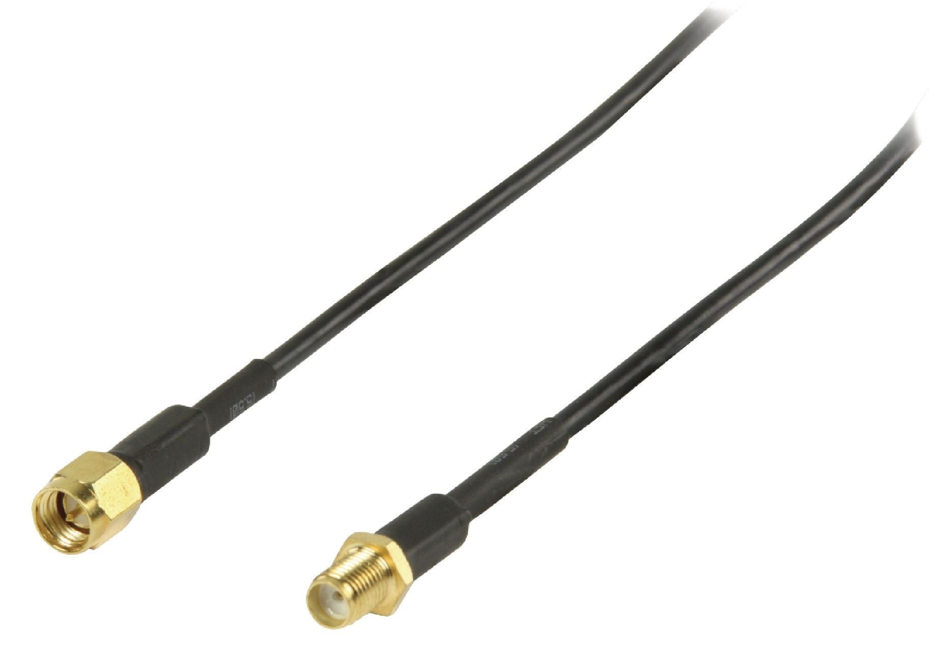 Cable d antenne sma connecteur sma male vers sma femelle 5m noir nedis CSGP02010BK50 ECLATS DESTOCKAGE