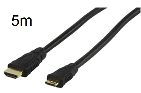 Cable de connexion 5m hdmi mâle vers mini hdmi mâle cable 555g/5.0 plaque or cordon ECLATS DESTOCKAGE
