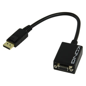 Cable displayport display port mâle vers vga femelle cable 573 0.2 15p 0.2 m konig ECLATS DESTOCKAGE