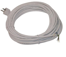 Cable electrique blanc 5m 3 x 1,5 + 1 fiche h05vvf ho5vv-f 3x1.5 3 fils 1,5mm2 3g1,5 mm² ø8mm