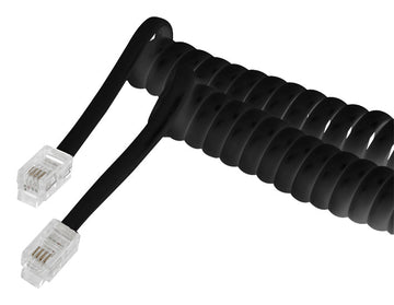 Câble extensible pour casque d ecoute connecteur RJ10 male vers RJ10 male 2m noir ECLATS DESTOCKAGE