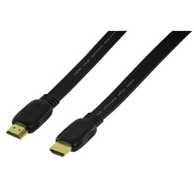 Cable hdmi haute vitesse ethernet plat 10m cable-5504-10 male male plaque or ECLATS DESTOCKAGE