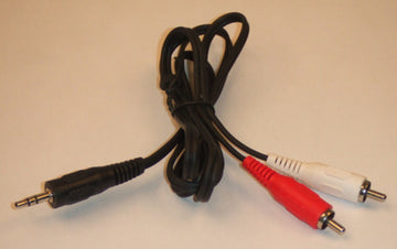 Cable jack 3.5mm mâle stereo 2xfiche 1.2m cable-458 cordon 1m20 vers 2 rca mâle sono avw036 - ECLATS DESTOCKAGE