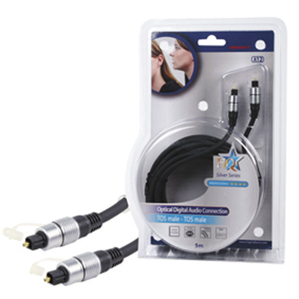 Cable optique toslink haute qualite hq plaquees or 5m hqss4623/5 konig ECLATS DESTOCKAGE