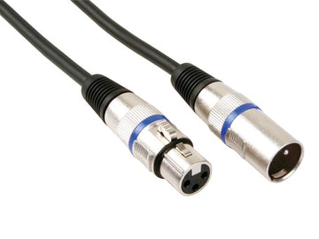 Cable professionnel xlr mâle vers xlr femelle (1m noir) avw111-1 pac120 - ECLATS DESTOCKAGE