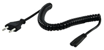Câble spiralle alimentation prise européenne mâle droit 2m noir vlep11042b20 ECLATS DESTOCKAGE