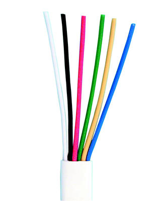 Cable telephonique 6 fils plat pour rj09, rj11, rj12 (le mètre) fil telephone ECLATS DESTOCKAGE