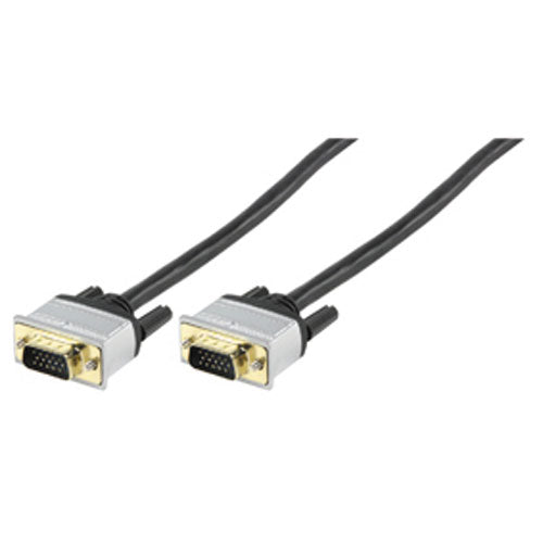 Cable video blinde vga mâle vers vga mâle hqas5177-10 konig plaque or 10m noir ECLATS DESTOCKAGE
