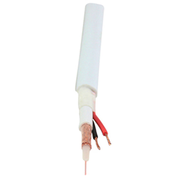 Cable video de securite 1x 75 ohm coax 2x0.75 mm² könig 100m kn-vc003r ECLATS DESTOCKAGE