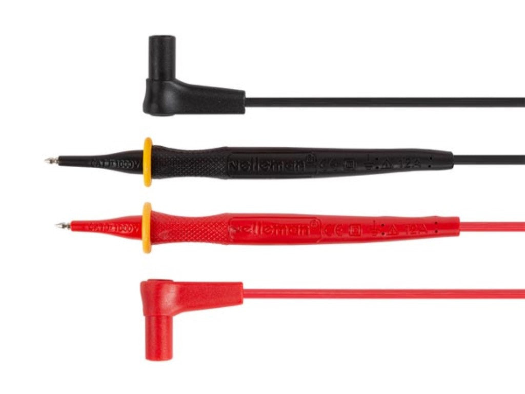 Câbles de mesure en pvc, ensemble, CAT III 600 V, 12 A, 2 mm/4 mm ECLATS DESTOCKAGE