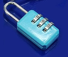 Cadenas 25mm code 3 chiffres bleu fermeture ouverture securisee antivols combinaison