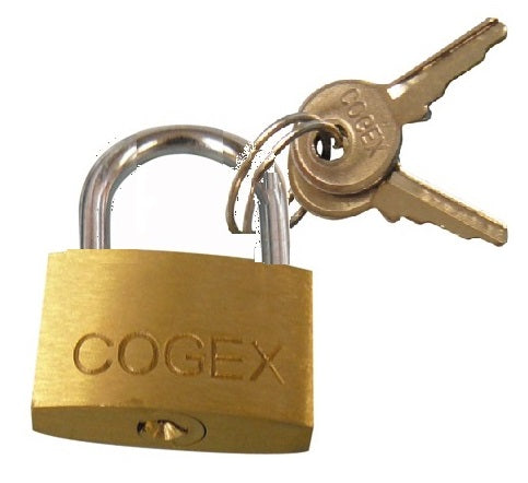 Cadenas 25mm laiton verrous fermeture sécurité 2 clefs antivols serrures cogex 080104 ECLATS DESTOCKAGE