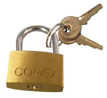 Cadenas 25mm laiton verrous fermeture sécurité 2 clefs antivols serrures cogex 080104 ECLATS DESTOCKAGE