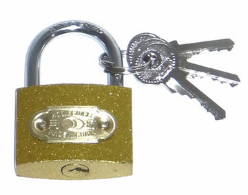 Cadenas 40mm securite 3 clefs slk40 laiton verrou antivol serrure perel ECLATS DESTOCKAGE