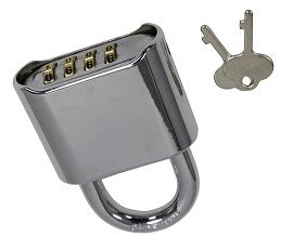 Cadenas 50mm 4 chiffres code numero chiffre fermeture ECLATS DESTOCKAGE