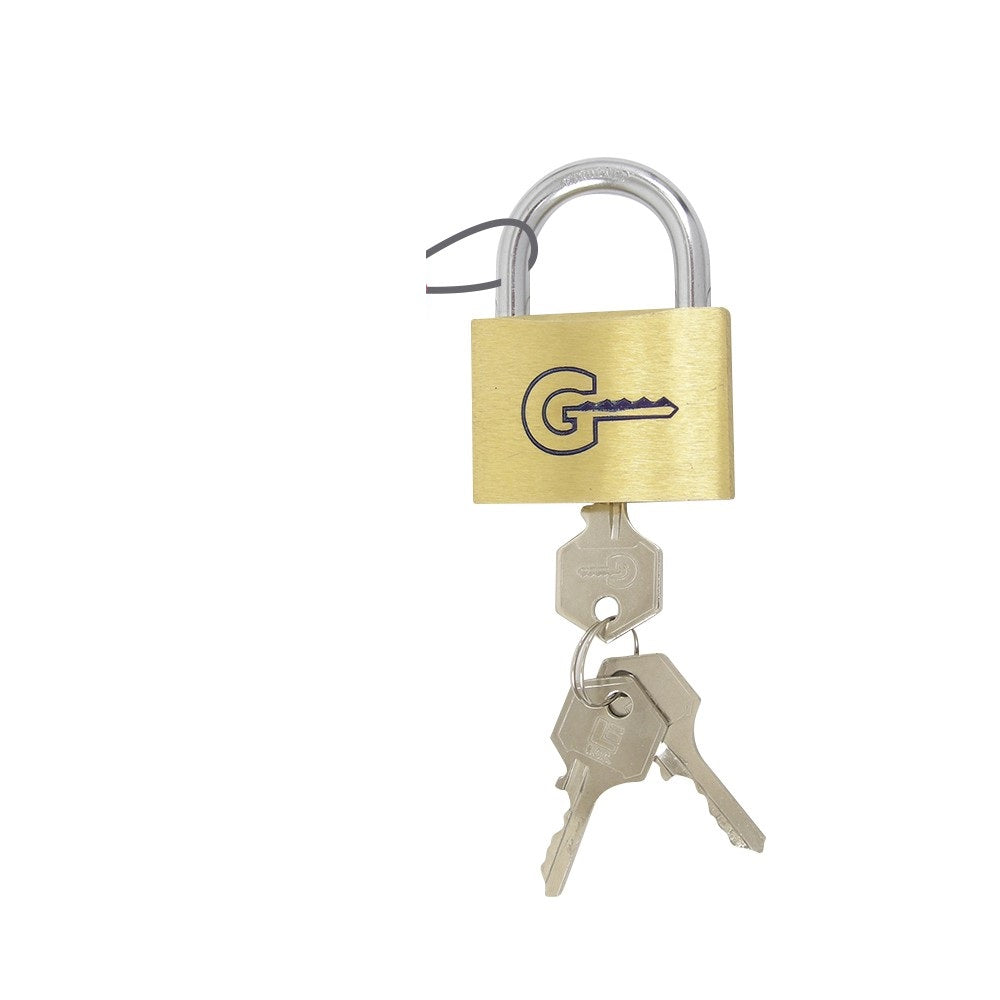 Cadenas 50mm laiton 3 clefs fermeture ouverture securisee verrou serrure anti vol ECLATS DESTOCKAGE