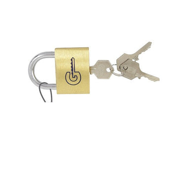 Cadenas 50mm laiton contre vol securisee 3 clefs fermeture ouverture verrou serrure ECLATS DESTOCKAGE