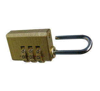 Cadenas à codes laiton 3 rouleaux 3 chiffres - Gabarit : 25mm ECLATS DESTOCKAGE