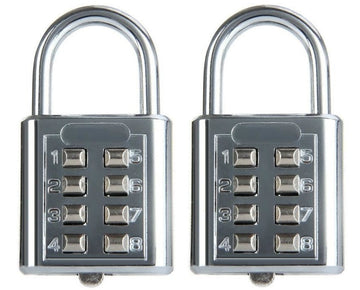 2 Cadenas antivols 25mm combinaison 4 chiffres code numero fermeture ouverture securisee fd 6038a ECLATS DESTOCKAGE