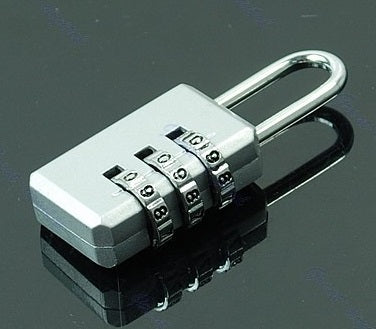 Cadenas antivols gris 25mm combinaison 3 chiffres code numero fermeture ouverture securisee ECLATS DESTOCKAGE