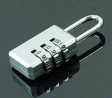 Cadenas antivols gris 25mm combinaison 3 chiffres code numero fermeture ouverture securisee ECLATS DESTOCKAGE