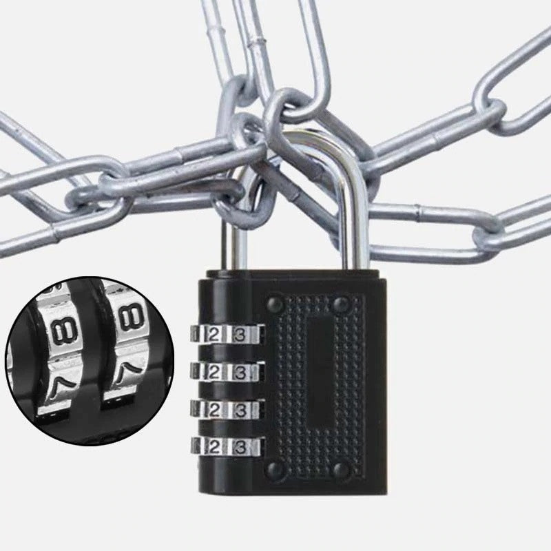 Cadenas combinaison 40 mm 4 chiffres 40mm 43mm 4 chiffres code numero fermeture ouverture ECLATS DESTOCKAGE