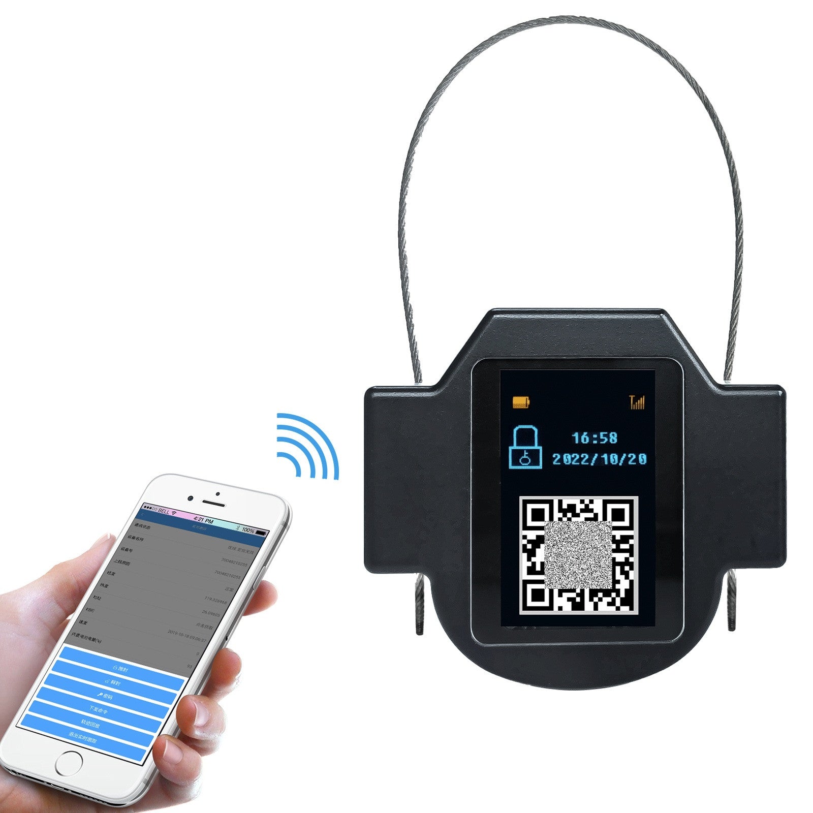 Cadenas Intelligent 4G gsm zc-s32 Camion Traqueur GPS Conteneur Voiture en Temps Réel Télécommande ECLATS DESTOCKAGE