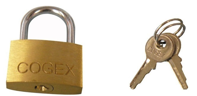 Cadenas laiton 25mm 2 clefs securite fermeture antivols serrures cogex 080104 ECLATS DESTOCKAGE