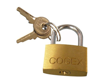 Cadenas laiton 25mm 2 clefs verrous fermeture antivols serrures securite cogex 080104 ECLATS DESTOCKAGE
