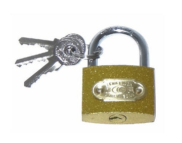 Cadenas laiton 40mm 3 clefs barriere arceau de parking verrou antivol serrure securite slk40 ECLATS DESTOCKAGE