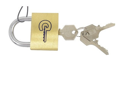 Cadenas laiton 50mm avec 2 clefs ideal casier verrou antivols serrure anti vol ECLATS DESTOCKAGE