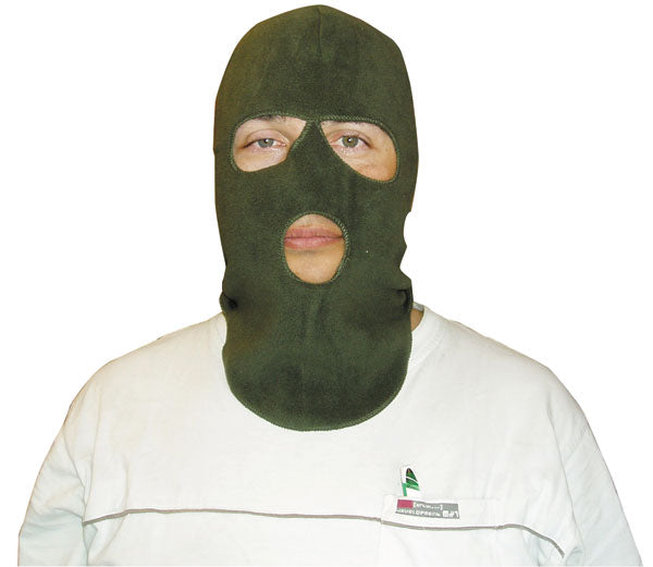 Cagoule polaire kaki 3 trous operation militaire camouflage securite cagoules ECLATS DESTOCKAGE