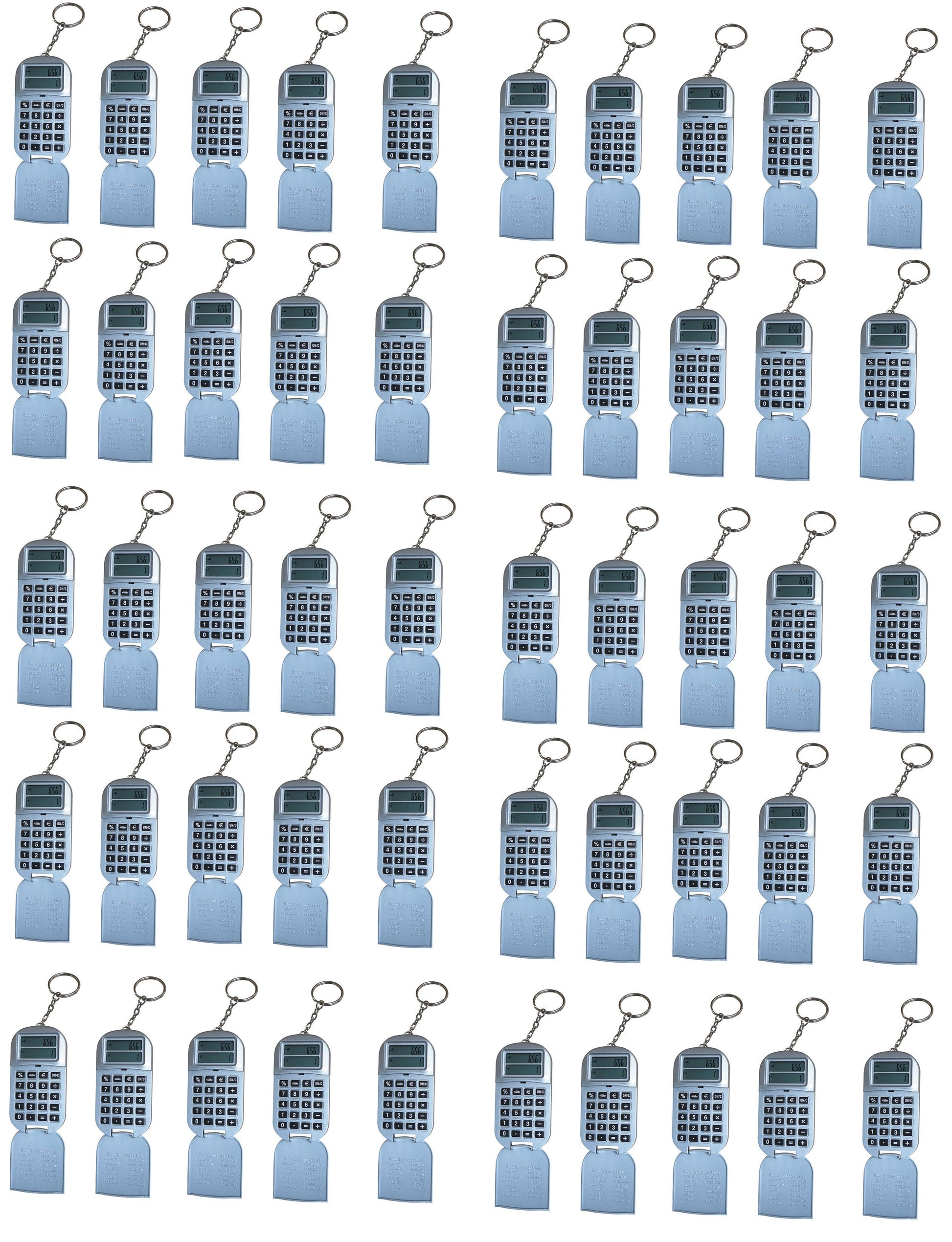 50 Calculatrices electronique convertisseur euro porte clef jeton caddie supermarche ECLATS DESTOCKAGE