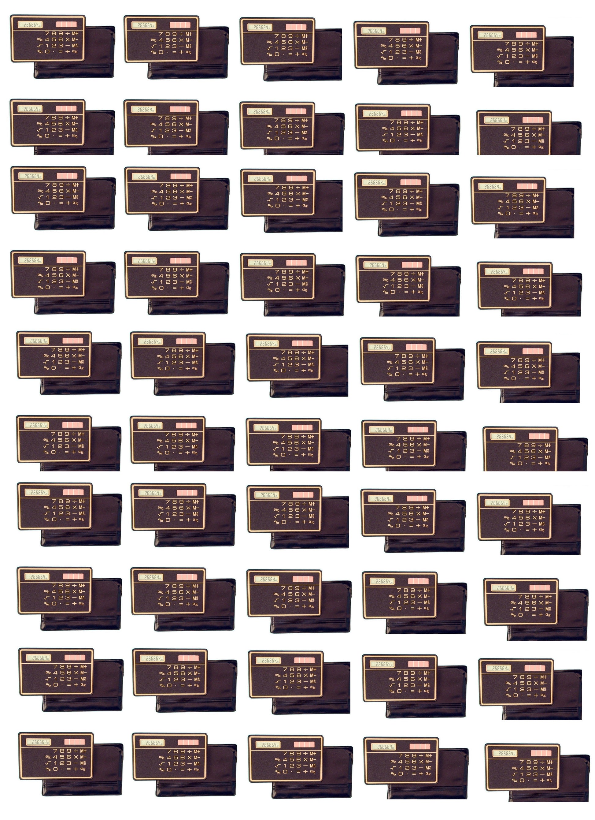 50 Calculatrice electronique solaire calculette carte de credit mince voyage compact ECLATS DESTOCKAGE