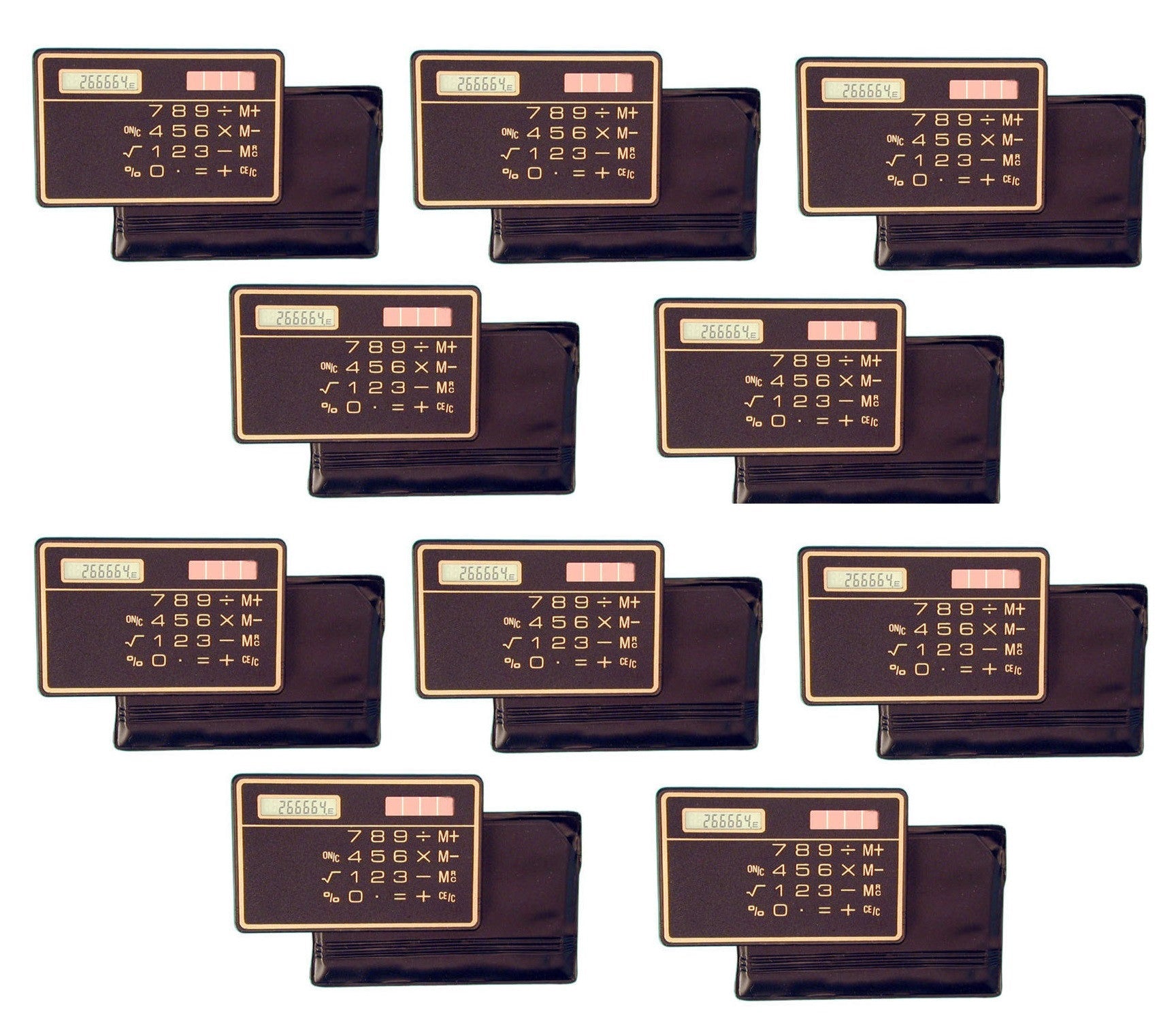 10 Calculatrice electronique solaire calculette carte de credit mince voyage compact ECLATS DESTOCKAGE