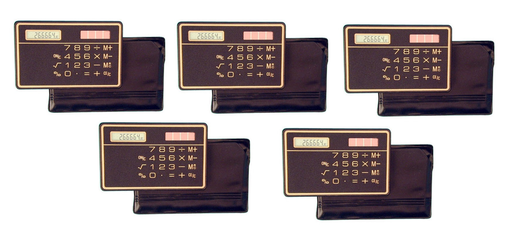 5 Calculatrice electronique solaire calculette carte de credit mince voyage compact ECLATS DESTOCKAGE