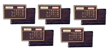 5 Calculatrice electronique solaire calculette carte de credit mince voyage compact ECLATS DESTOCKAGE