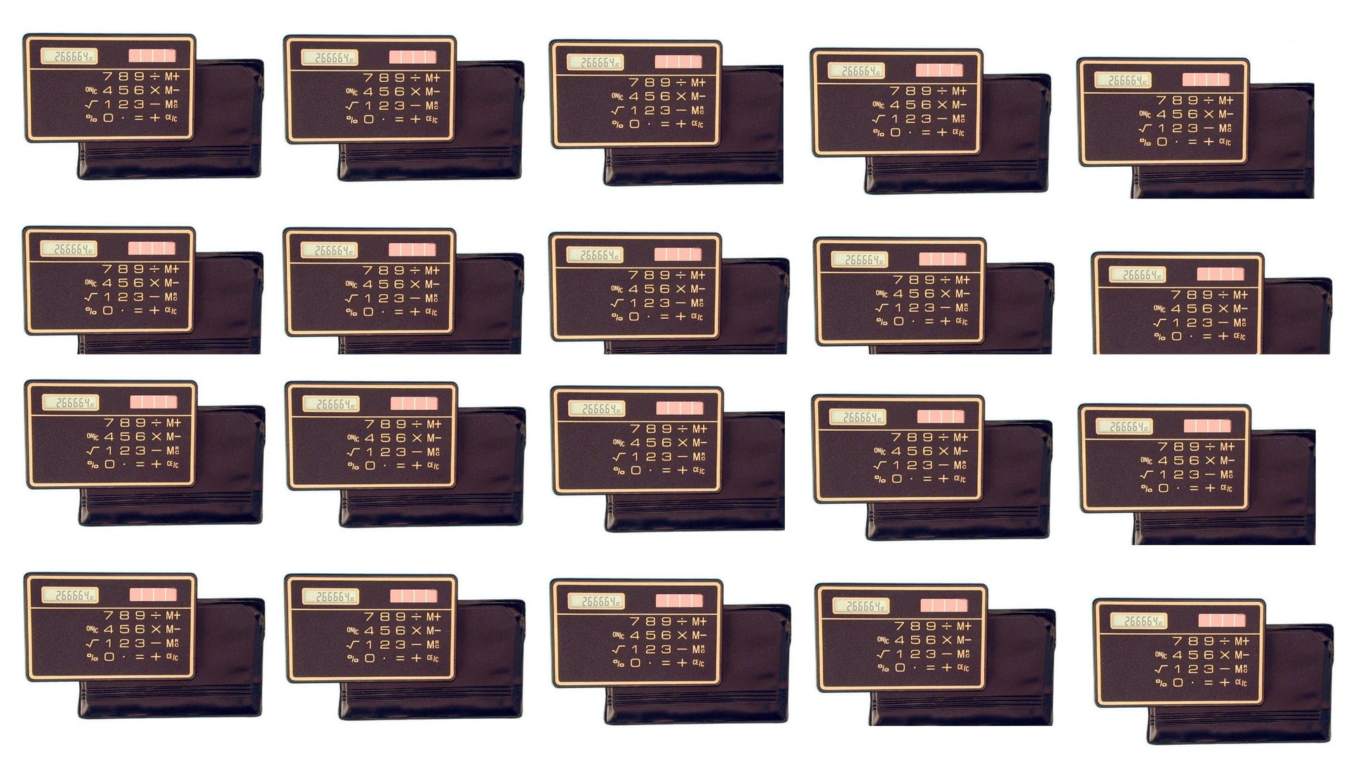20 Calculatrice electronique solaire calculette carte de credit mince voyage compact ECLATS DESTOCKAGE