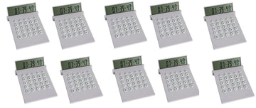 10 Calculatrices horloge universelle calculette cal9 date calendrier affichage jour mois annee alarme ECLATS DESTOCKAGE