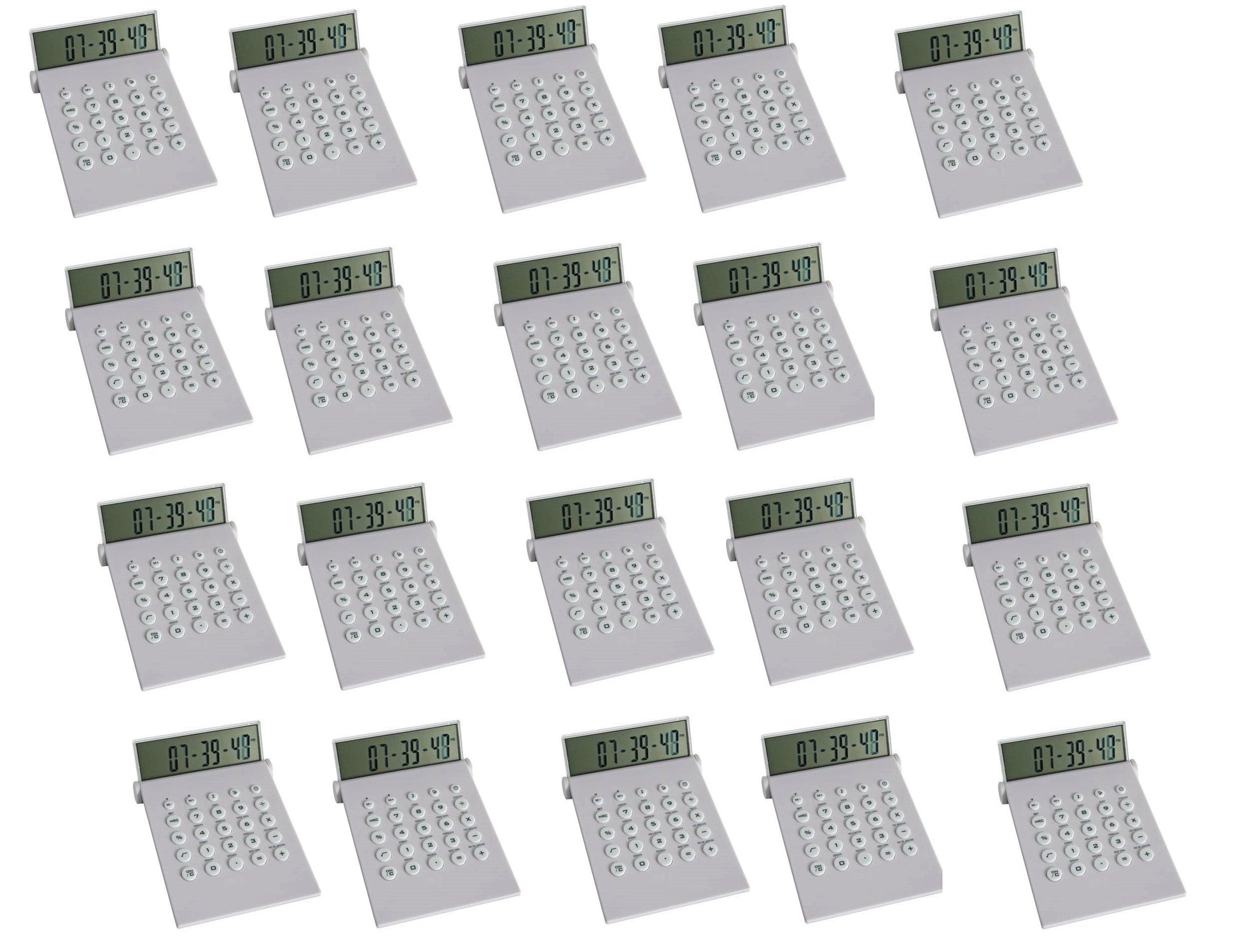 20 Calculatrices horloge universelle calculette cal9 date calendrier affichage jour mois annee alarme ECLATS DESTOCKAGE