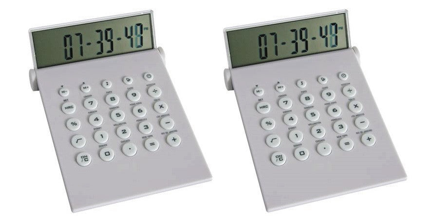 2 Calculatrice horloge universelle calculette cal9 date calendrier affichage jour mois annee alarme ECLATS DESTOCKAGE