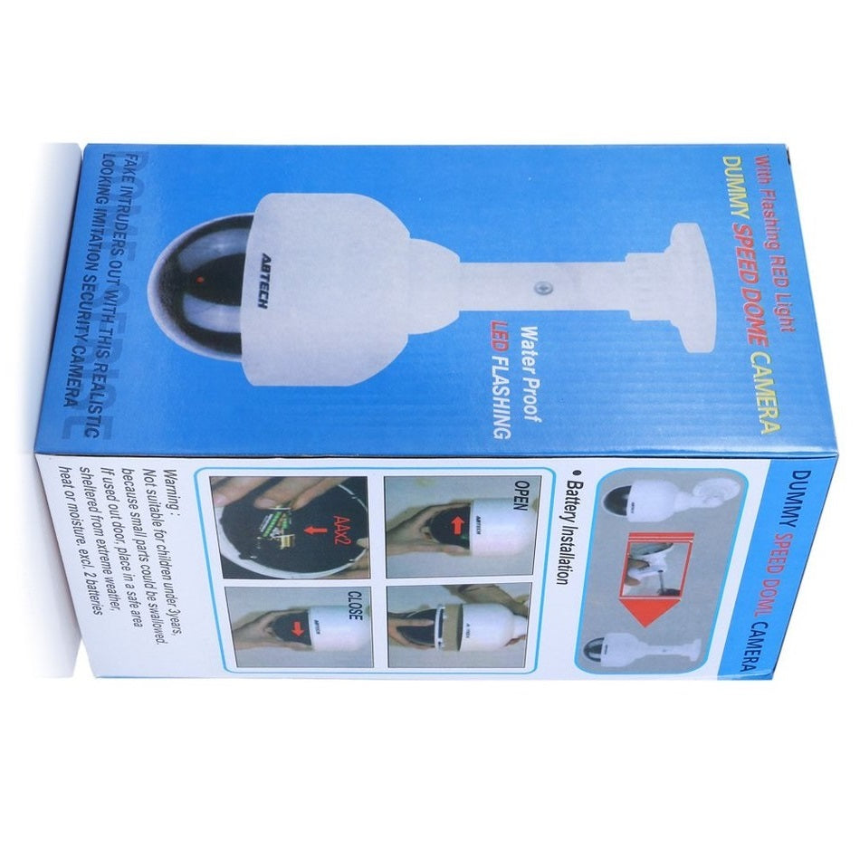 Camera cachee factice dome led rouge video surveillance securite ECLATS DESTOCKAGE