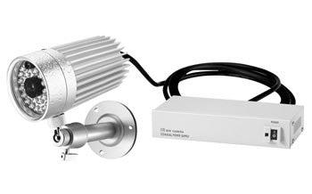 Camera ccd n/b ir 1/3 etanche avec vision nocturne alim camzwbul7 avec coax vision nocturne ir ECLATS DESTOCKAGE