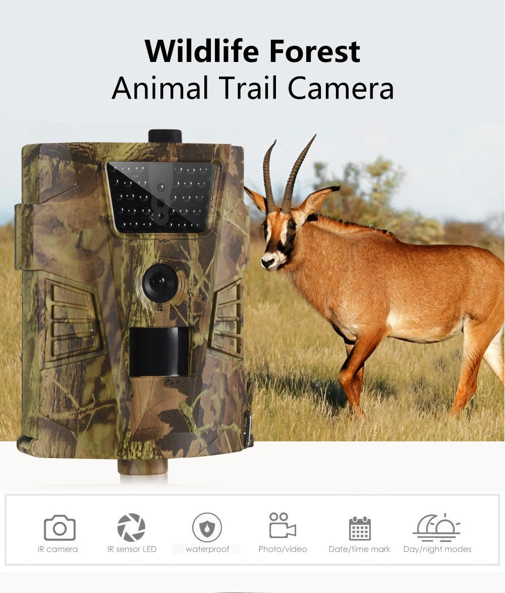 Caméra de chasse 12MP 1080P, 850nm IR LED IP54, étanche, pièges photo, vision nocturne HT001B ECLATS DESTOCKAGE